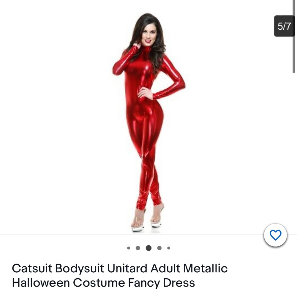 COPY - Britney Spears Toxic Halloween Costume Metallic Red Jumpsuit